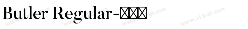 Butler Regular字体转换